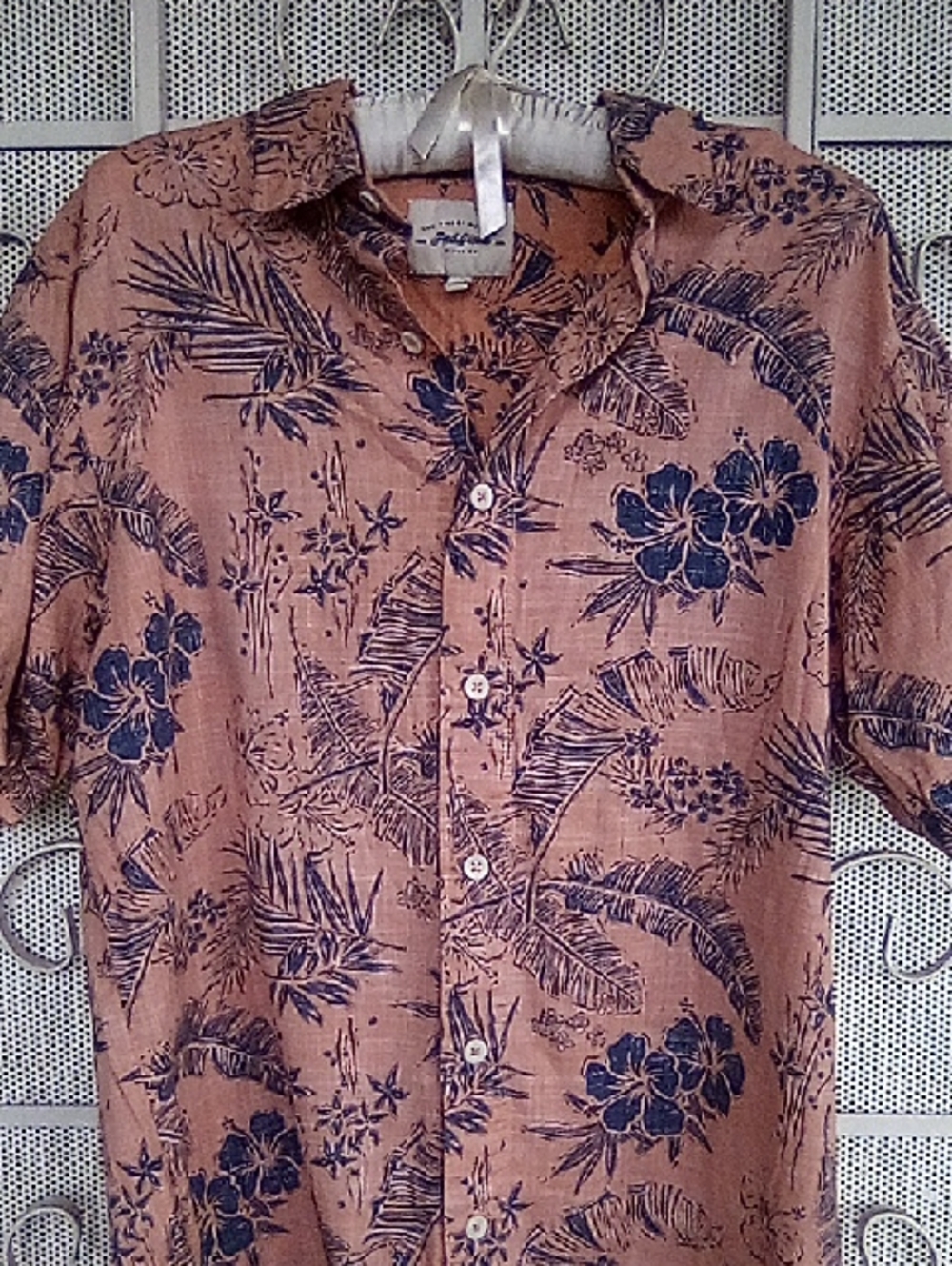 Red Head Woman's Hawaiian Shirt Size M.